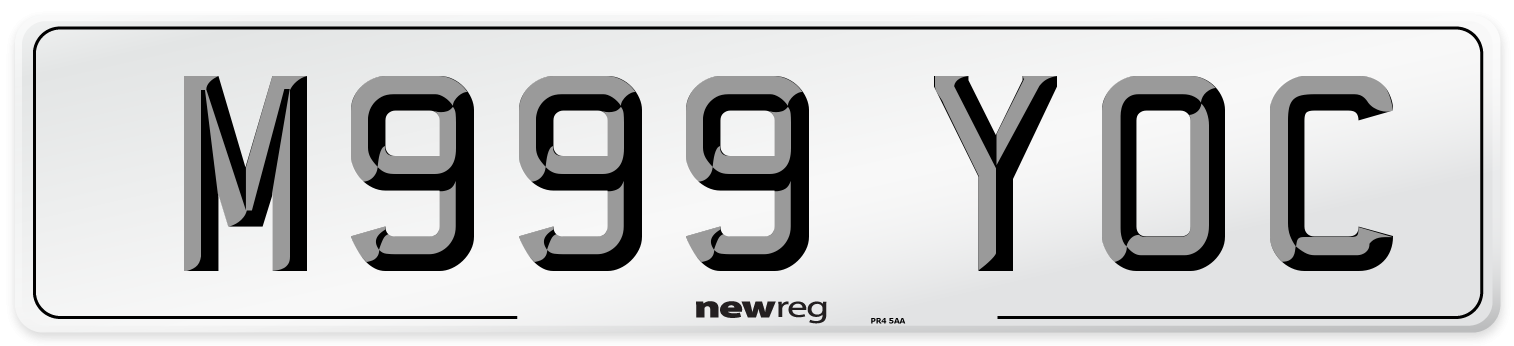 M999 YOC Number Plate from New Reg